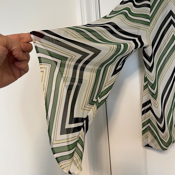 Alfani lightweight striped w/ cami-layer summer blouse - Picture 5 of 7